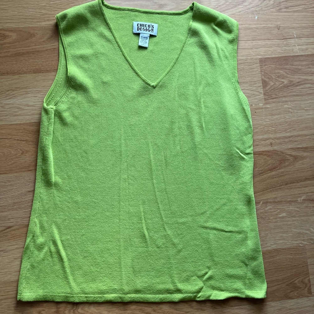 Lime green sweater vest